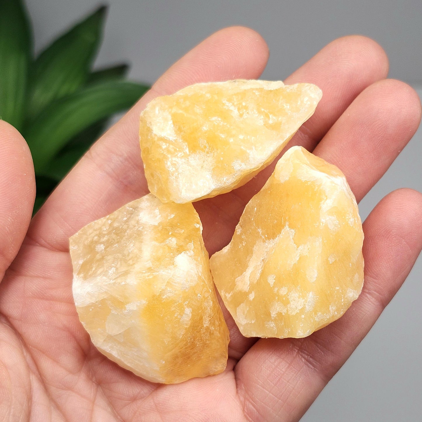 Orange Calcite Specimen, Raw Honey Calcite Crystal