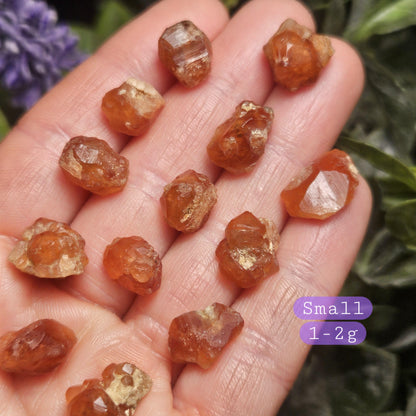 Spessartine Garnet Crystal, Raw Naturally Terminated Orange Garnet Specimen