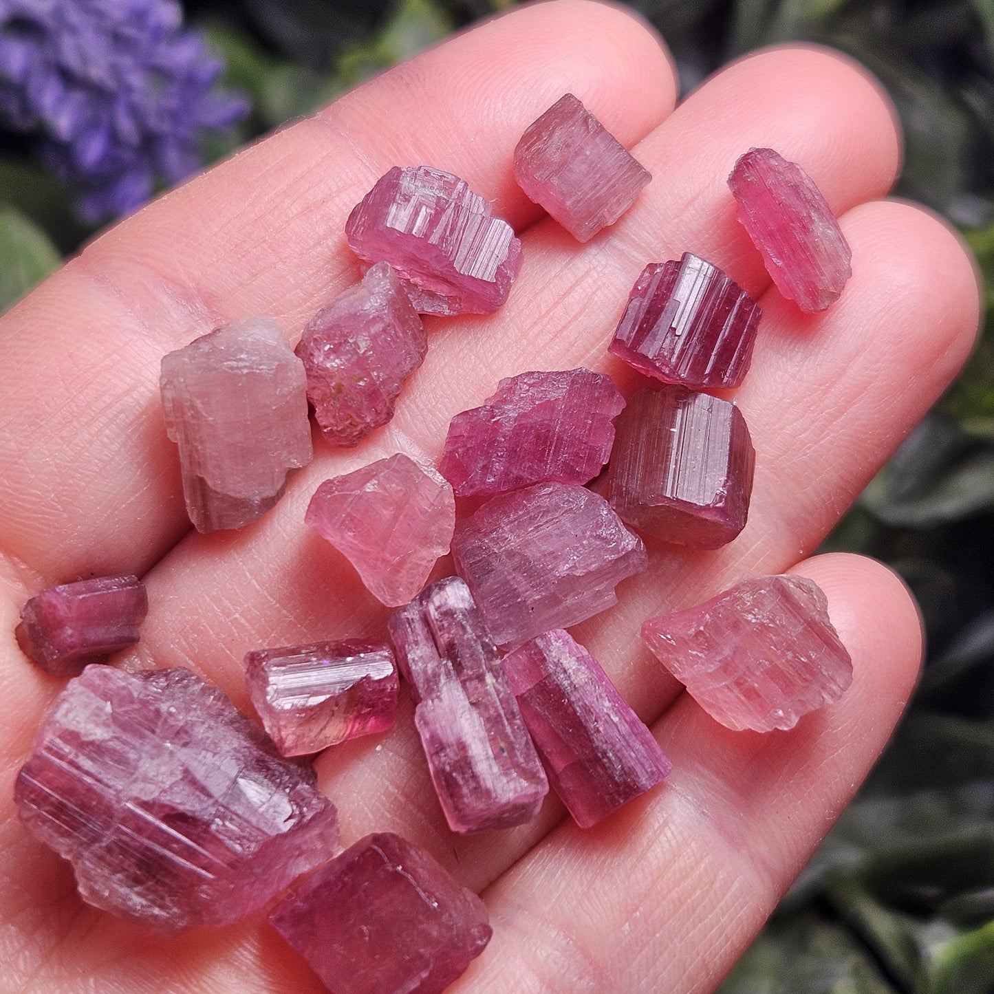 Natural Pink Tourmaline Crystal with Striations, Raw Raspberry Pink Tourmaline Specimen from Brazil