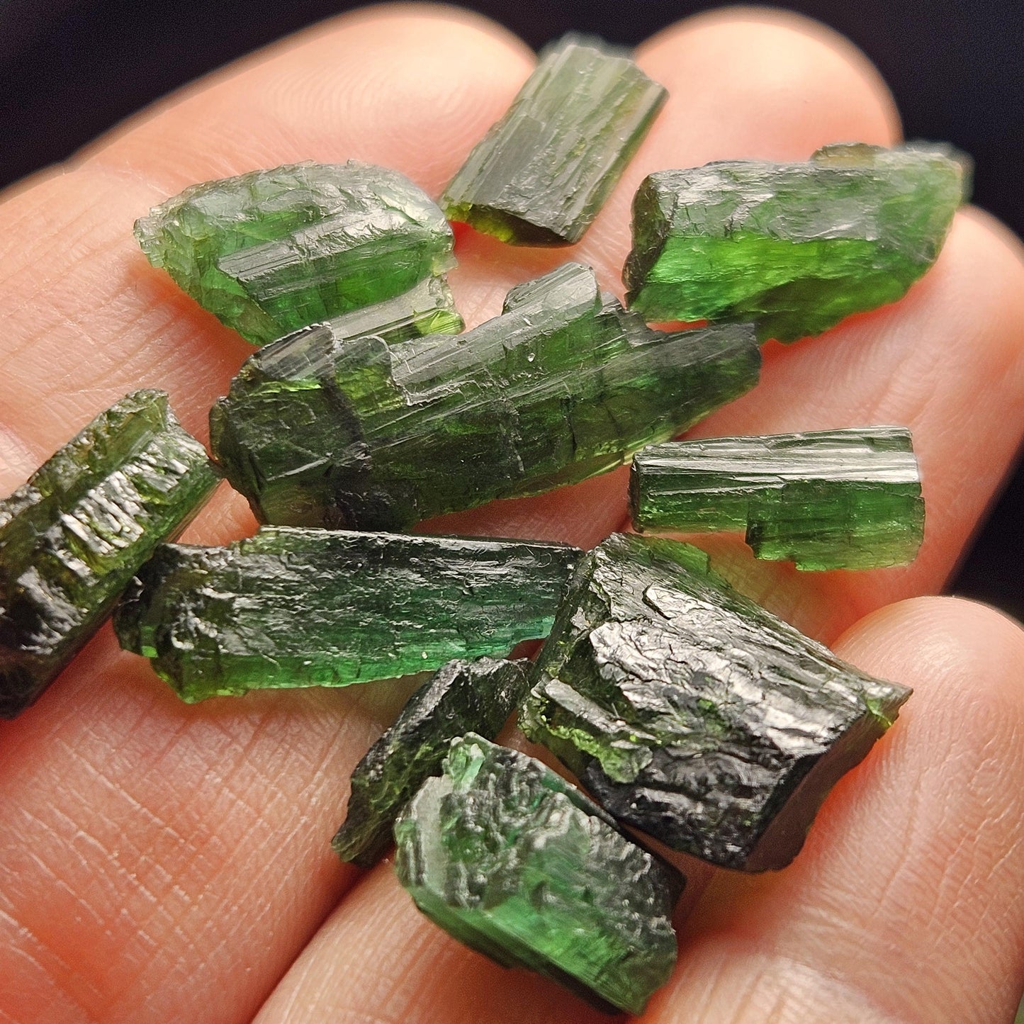 Chrome Green Tourmaline Crystal, Raw Natural Tourmaline from Brazil, Gem Quality Specimen
