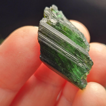 Chrome Green Tourmaline Crystal, Raw Natural Tourmaline from Brazil, Gem Quality Specimen
