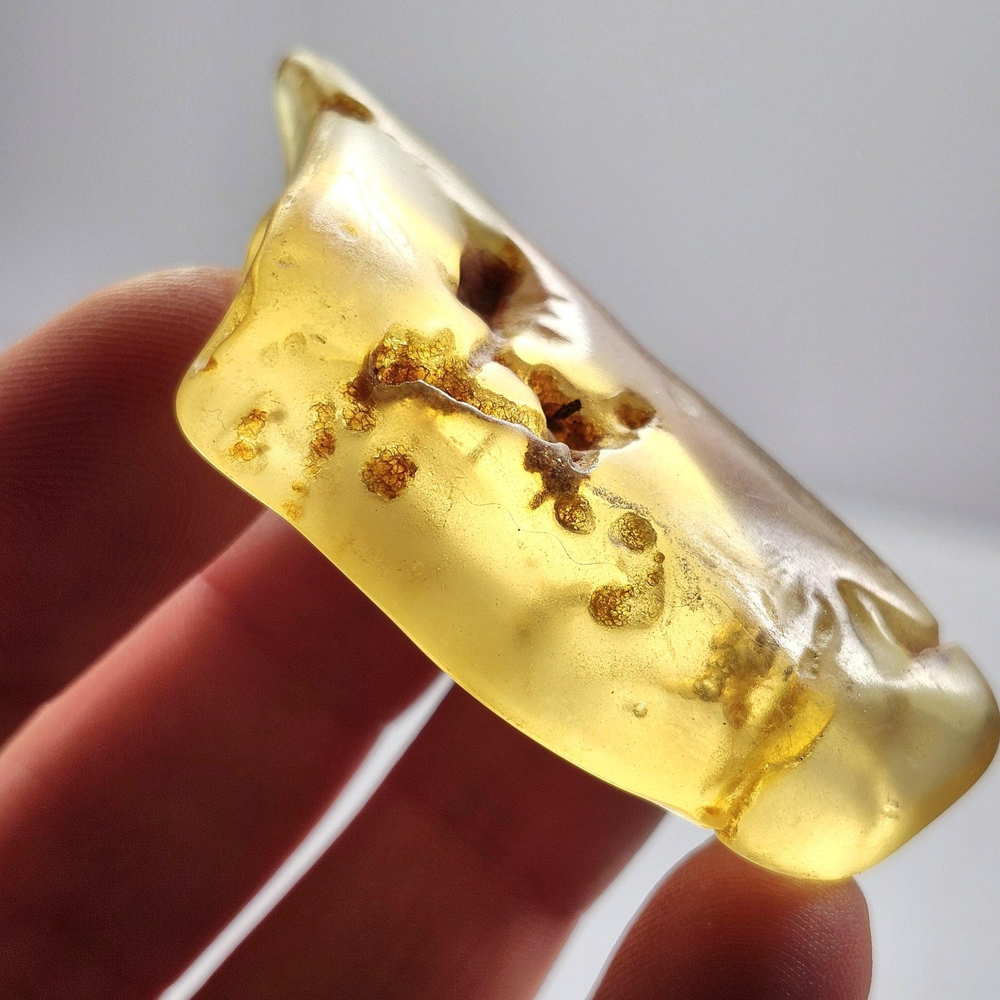 Polished Amber Specimen, Colombian Young Amber, Copal Fossil