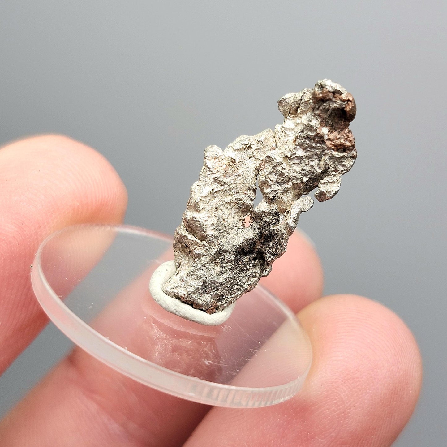 Native Silver Nugget 2.7g with Natural HOLE, Michigan "Halfbreed" Silver Ore