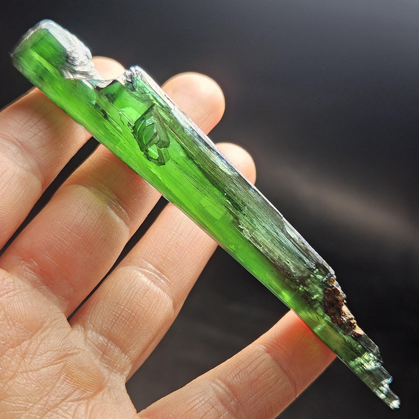 Vivianite Crystal 24.25g, Terminated Vivianite Blade Specimen from Brazil