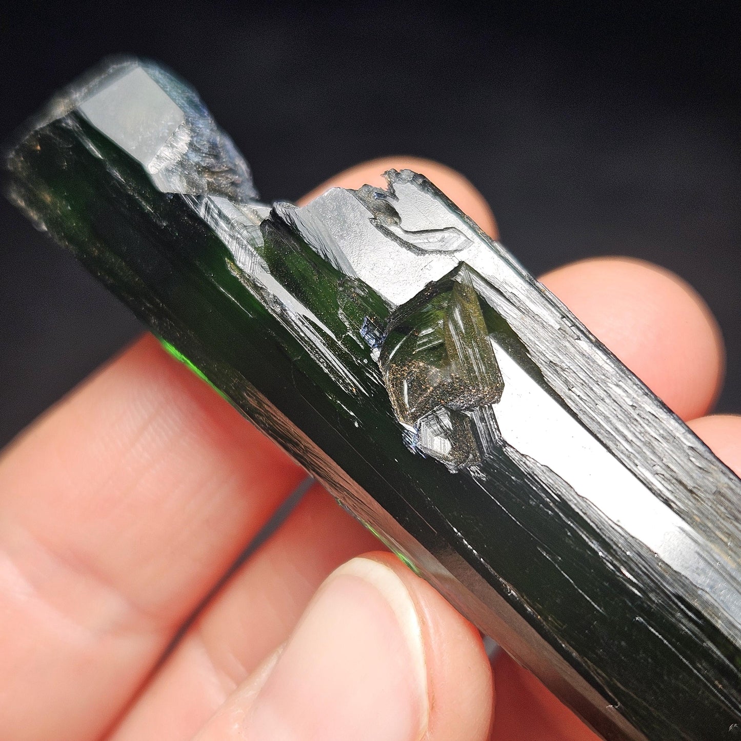 Vivianite Crystal 24.25g, Terminated Vivianite Blade Specimen from Brazil