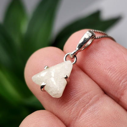 Polished Phenacite Pendant, Nigerian Phenakite Crystal Sterling Silver Necklace