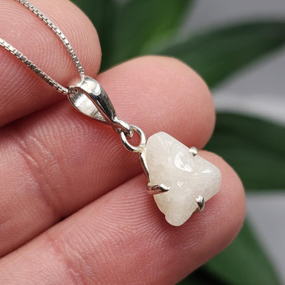 Polished Phenacite Pendant, Nigerian Phenakite Crystal Sterling Silver Necklace