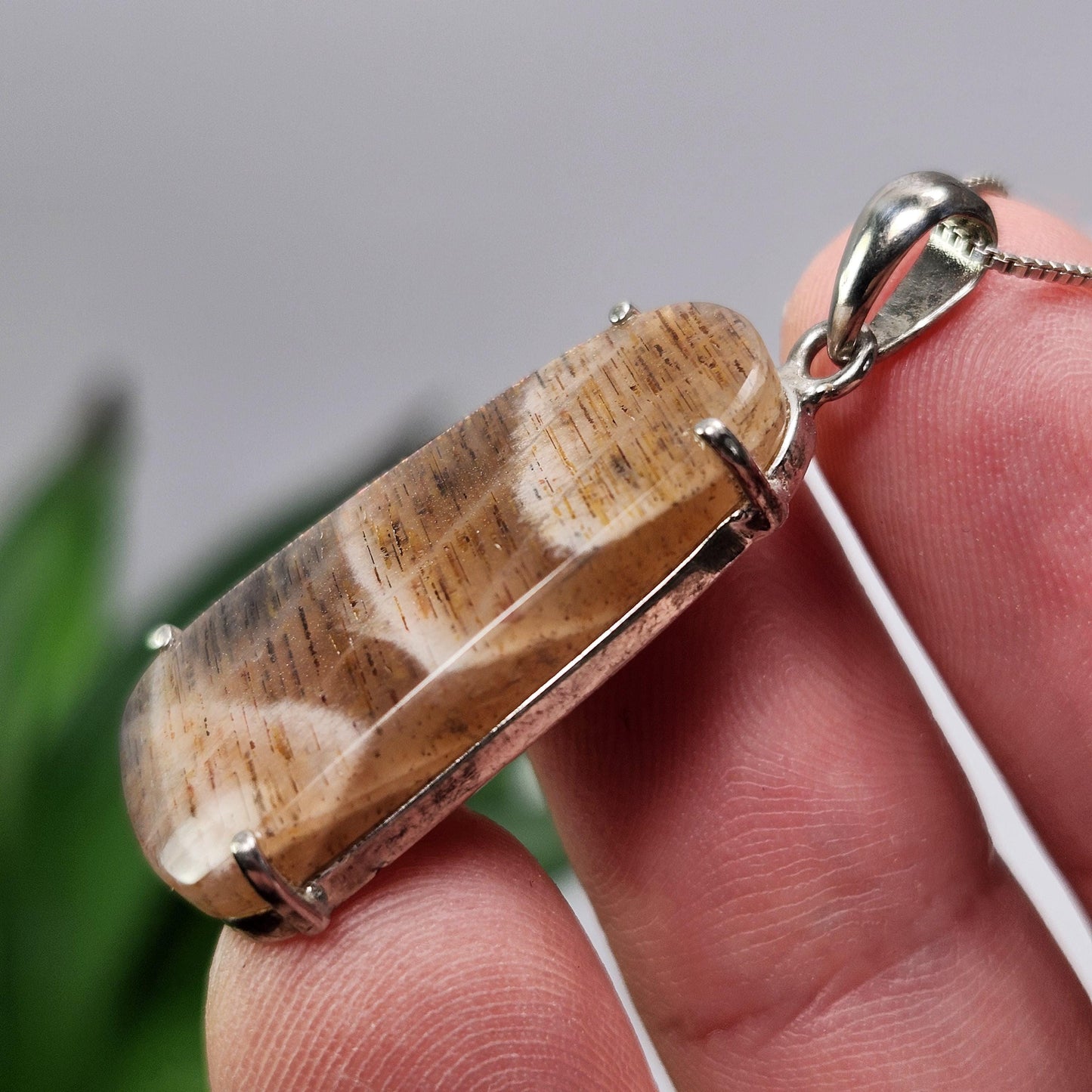 Rainbow Lattice Sunstone Pendant, Sterling Silver Sunstone Necklace