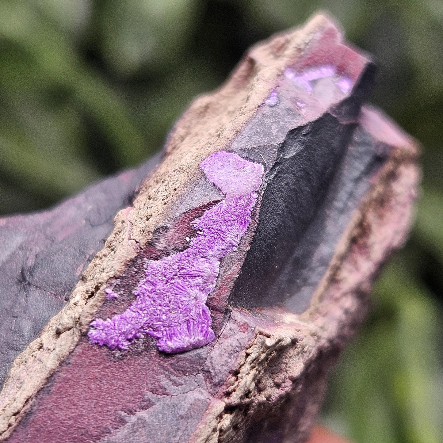 Fibrous Sugilite Specimen 75.95g, Raw South African Sugilite Crystal