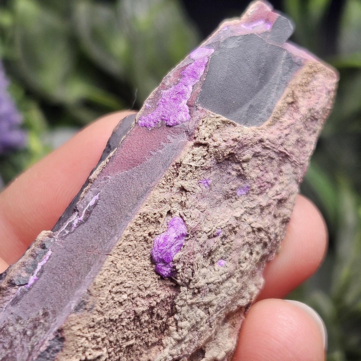 Fibrous Sugilite Specimen 75.95g, Raw South African Sugilite Crystal