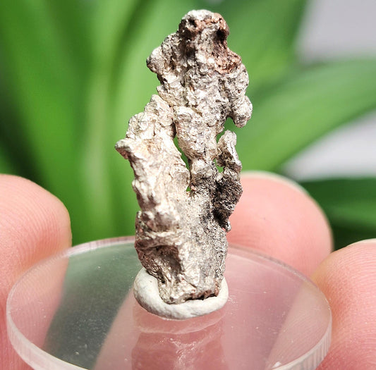 Native Silver Nugget 2.7g with Natural HOLE, Michigan "Halfbreed" Silver Ore