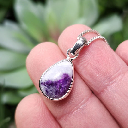 Sugilite Pendant, Sterling Silver Sugilite Necklace