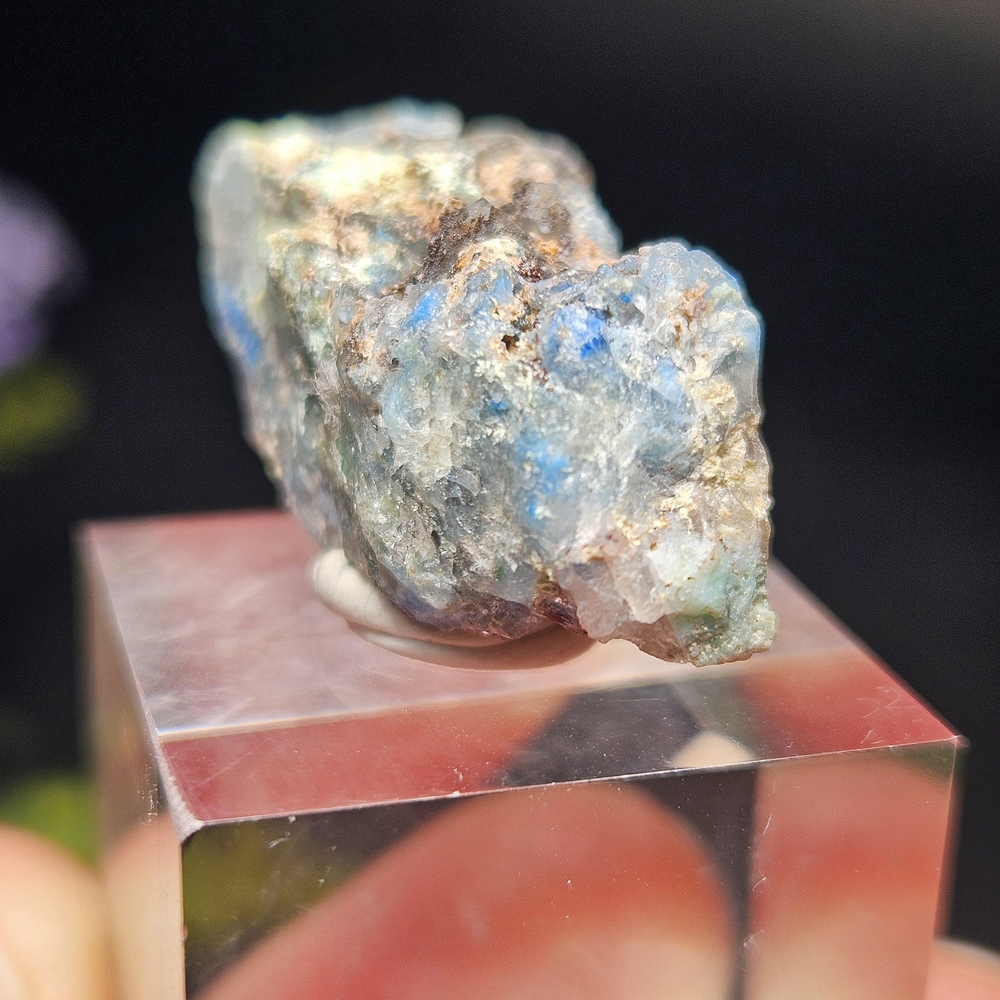 Papagoite Quartz Crystal 5.93g, Raw Stone Cluster from South Africa