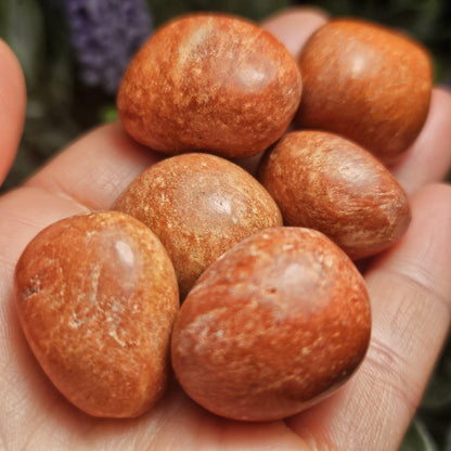 Orange Jasper Crystal from Peru, Tumbled Peach Jasper Specimen
