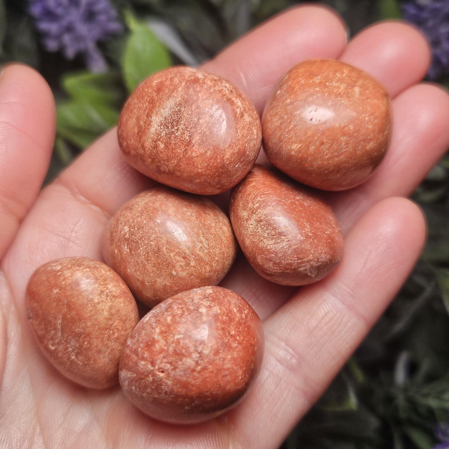 Orange Jasper Crystal from Peru, Tumbled Peach Jasper Specimen