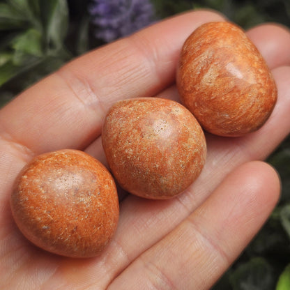 Orange Jasper Crystal from Peru, Tumbled Peach Jasper Specimen