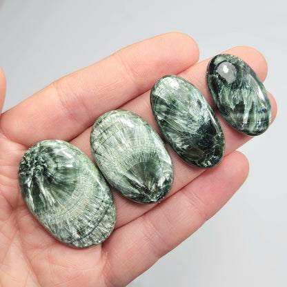 Seraphinite Crystal Cabochon, Jewelry Making Supply