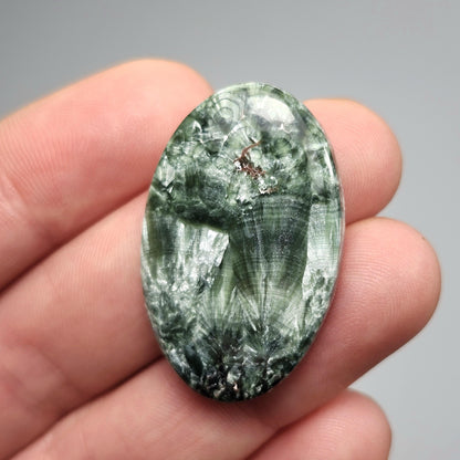 Seraphinite Crystal Cabochon, Jewelry Making Supply