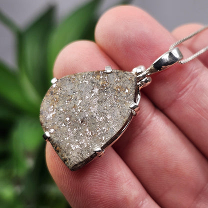 Meteorite Pendant, Sterling Silver Natural Chondrite Meteorite Necklace