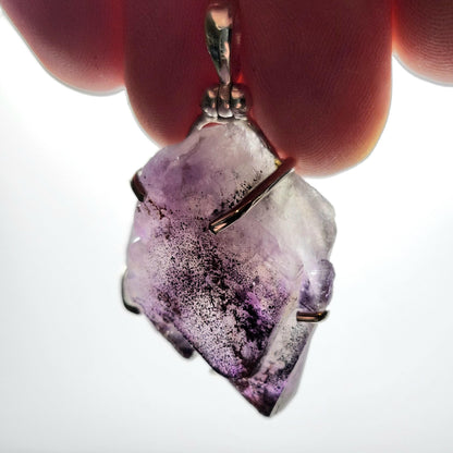 Thunder Bay Amethyst Crystal Pendant, Sterling Silver Amethyst Necklace