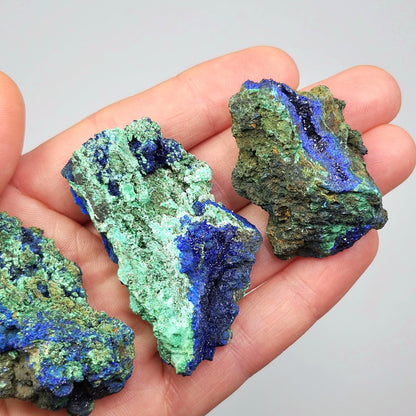 Azurite & Malachite Crystal Cluster, Vibrant Raw Specimen from Anhui, China