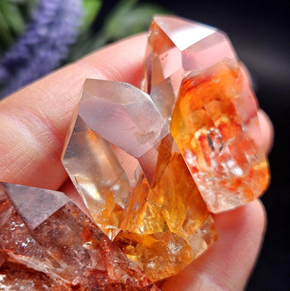 Fire Quartz Tower Point, Polished Hematoid Quartz Crystal