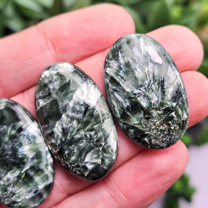 Seraphinite Crystal Cabochon, Jewelry Making Supply