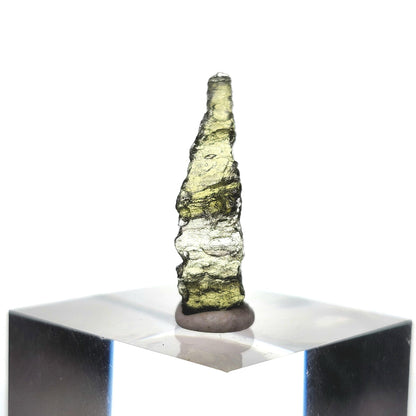 Moldavite Angel Chiming Tektite .49g, Genuine Moldavite