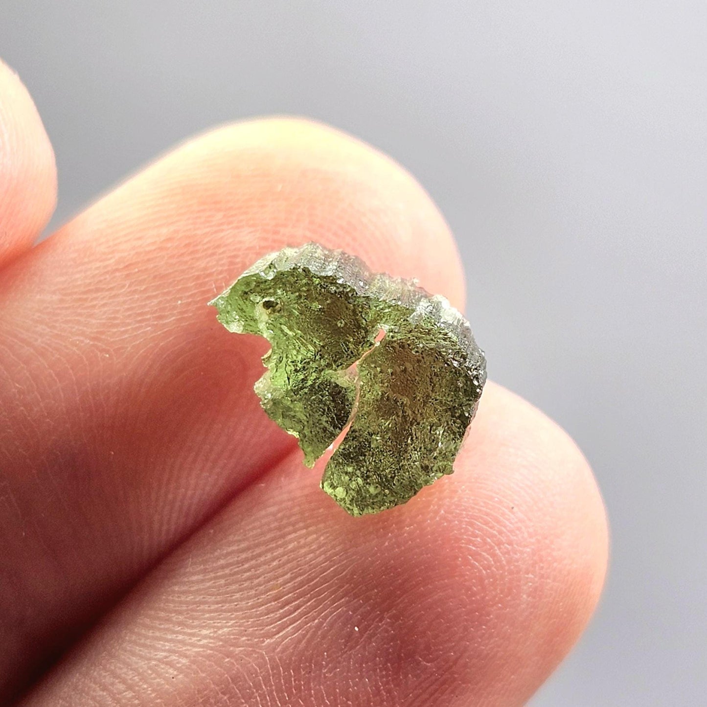 Moldavite Angel Chiming Tektite 0.72g, Genuine Moldavite