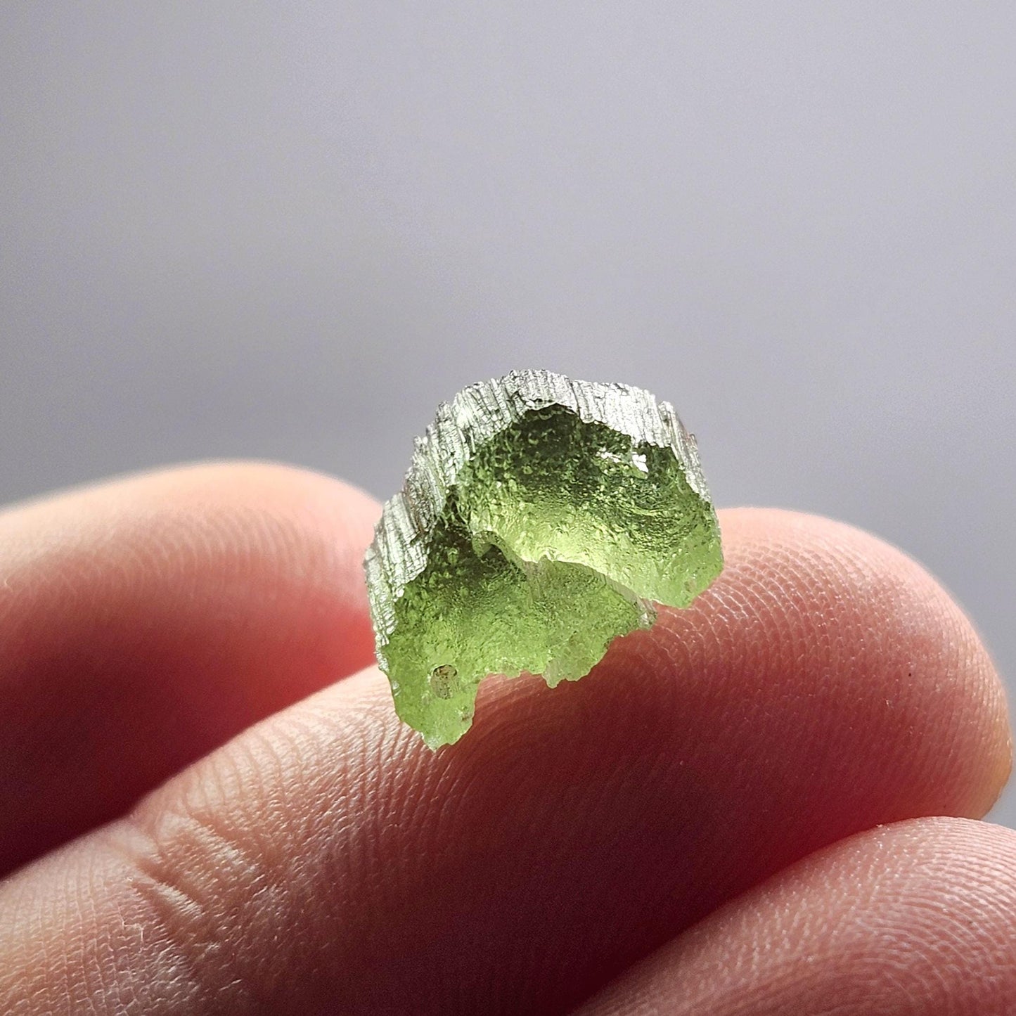 Moldavite Angel Chiming Tektite 0.72g, Genuine Moldavite