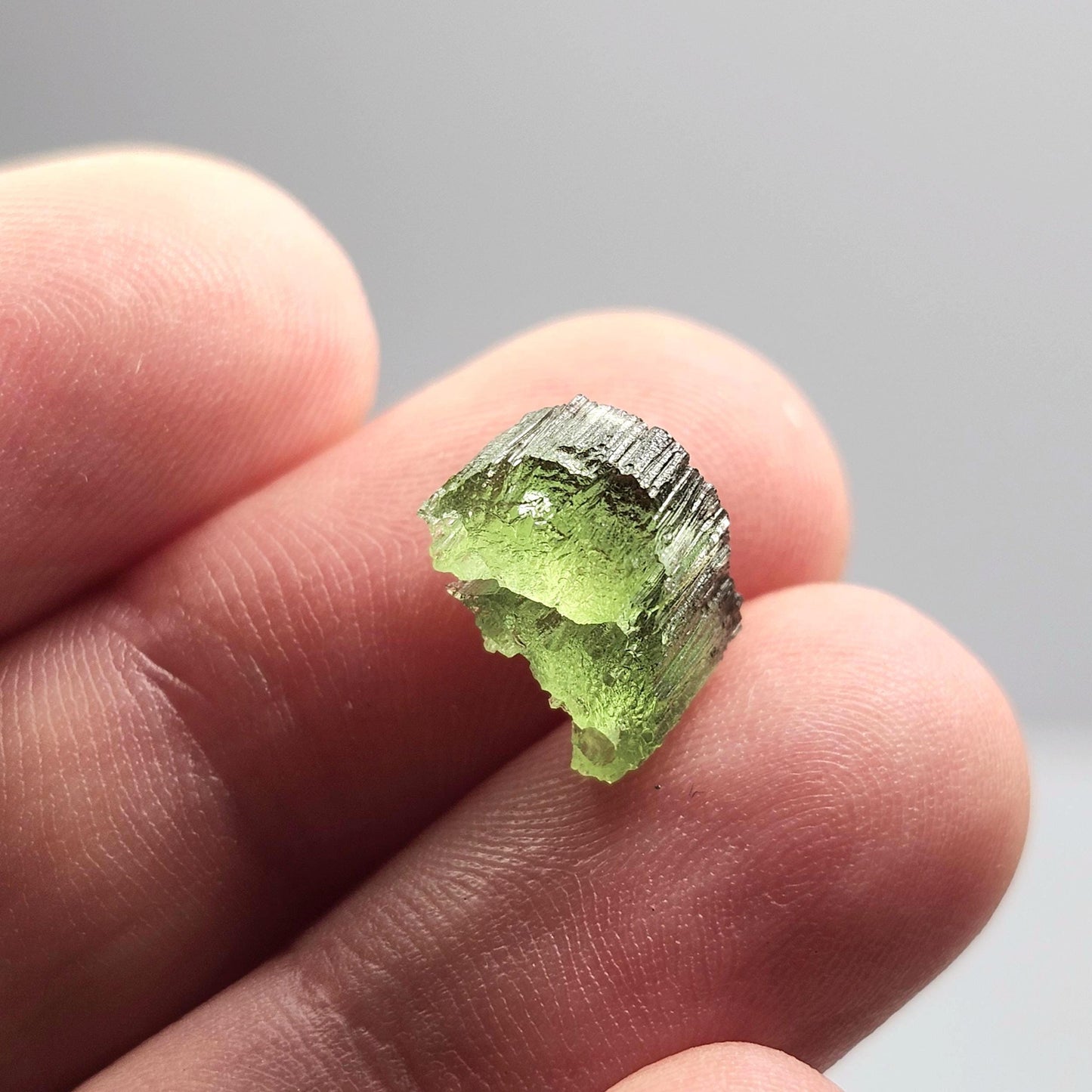 Moldavite Angel Chiming Tektite 0.72g, Genuine Moldavite