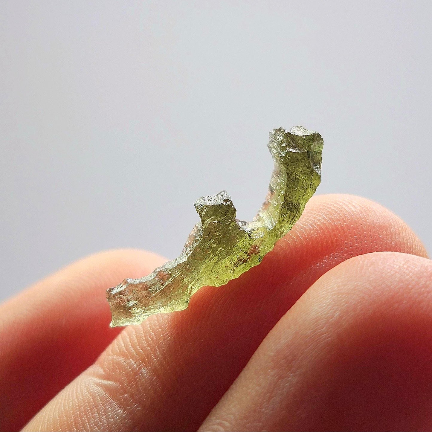 Moldavite Angel Chiming Tektite .49g, Genuine Moldavite