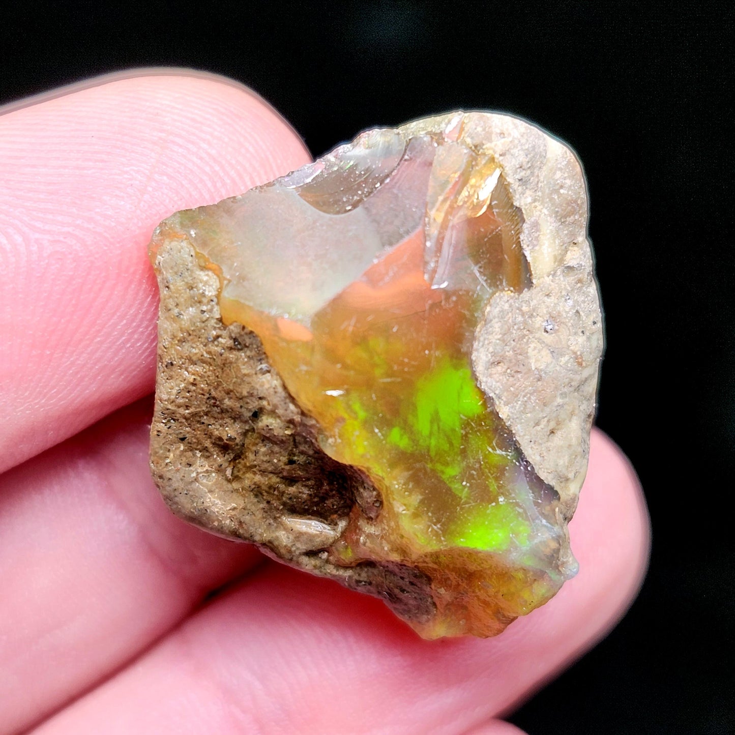 Raw Opal Specimen 5.58g, Welo Opal Crystal from Ethiopia