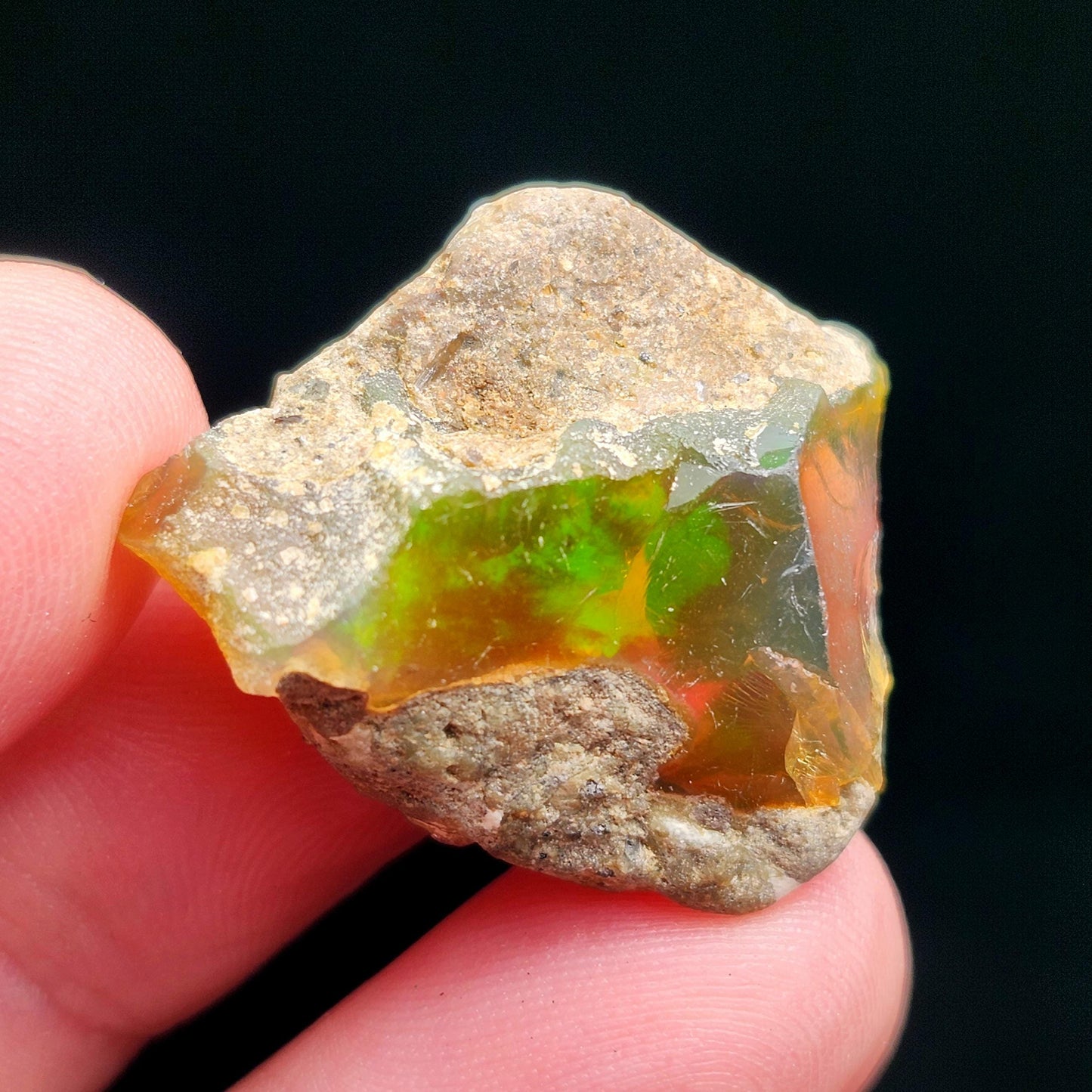 Raw Opal Specimen 5.58g, Welo Opal Crystal from Ethiopia