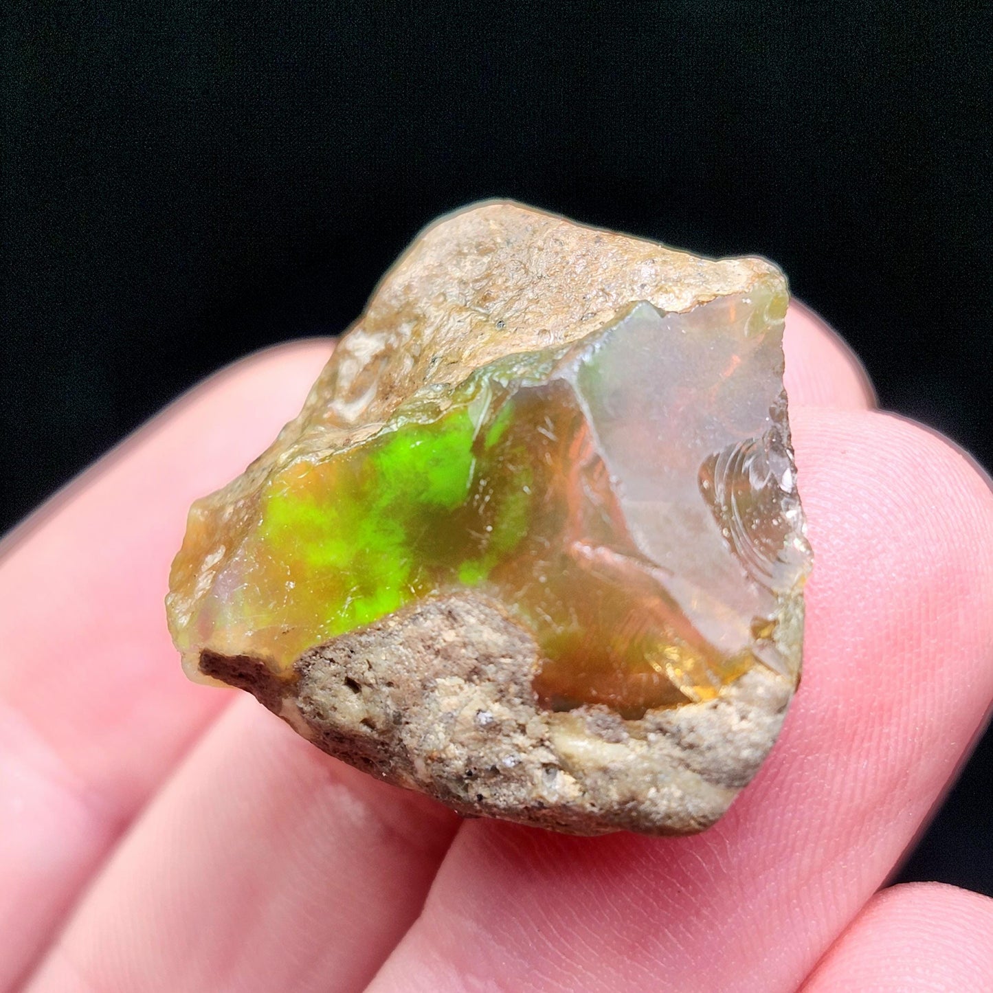 Raw Opal Specimen 5.58g, Welo Opal Crystal from Ethiopia