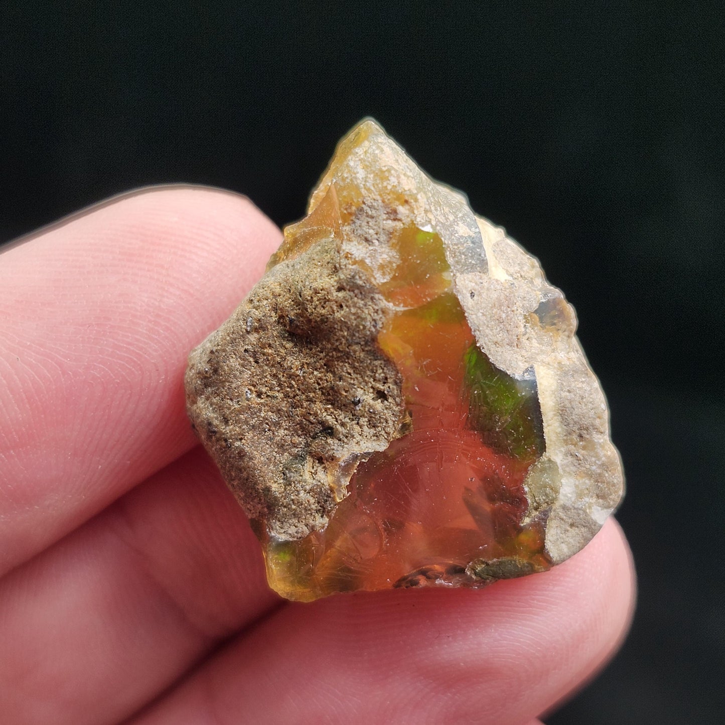 Raw Opal Specimen 5.58g, Welo Opal Crystal from Ethiopia
