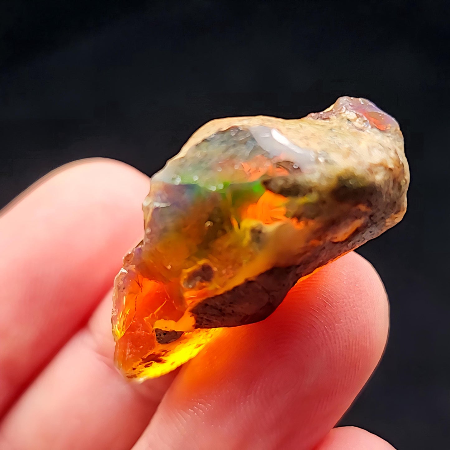 Raw Ethiopian Opal Specimen 7.8g, Welo Opal Crystal