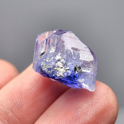 Indigo Tanzanite Crystal 3.3g, Raw Terminated Bi color Tanzanite Specimen