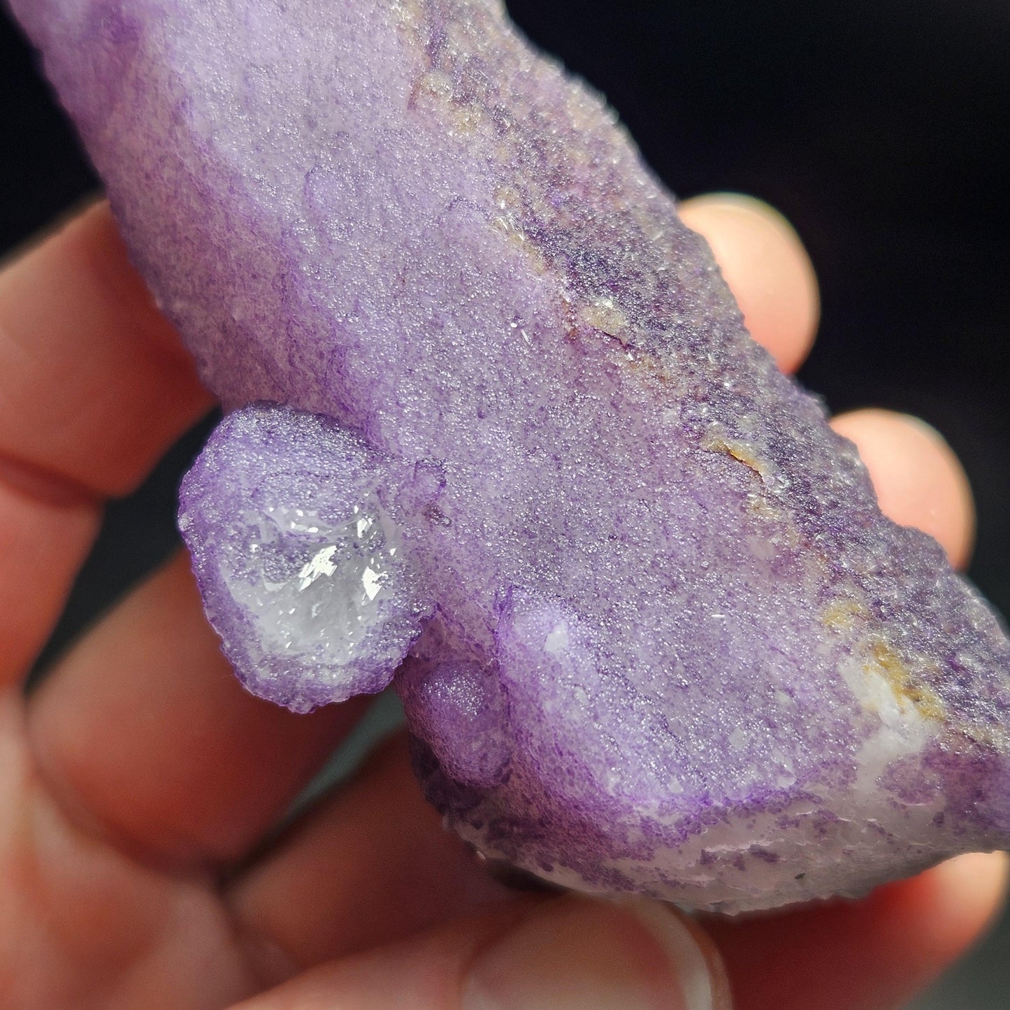 Purple Fluorite on Candle Quartz from Inner Mongolia, 130g