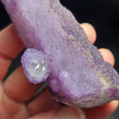 Purple Fluorite on Candle Quartz from Inner Mongolia, 130g