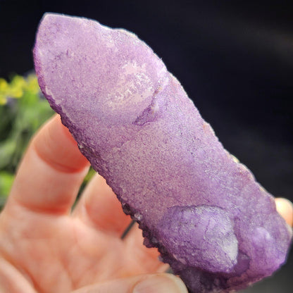 Purple Fluorite on Candle Quartz from Inner Mongolia, 130g