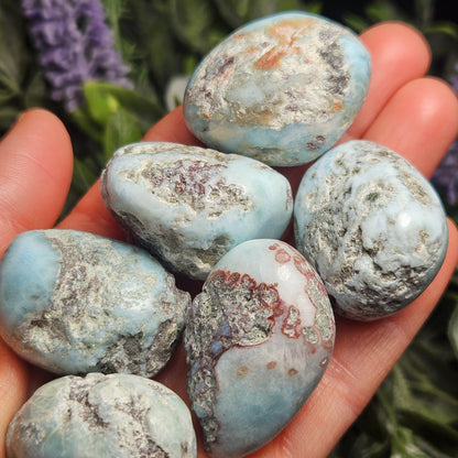 Polished Larimar Tumbled Stone, 1