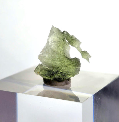 Moldavite Angel Chiming Tektite .45g, Genuine Moldavite Crystal Specimen