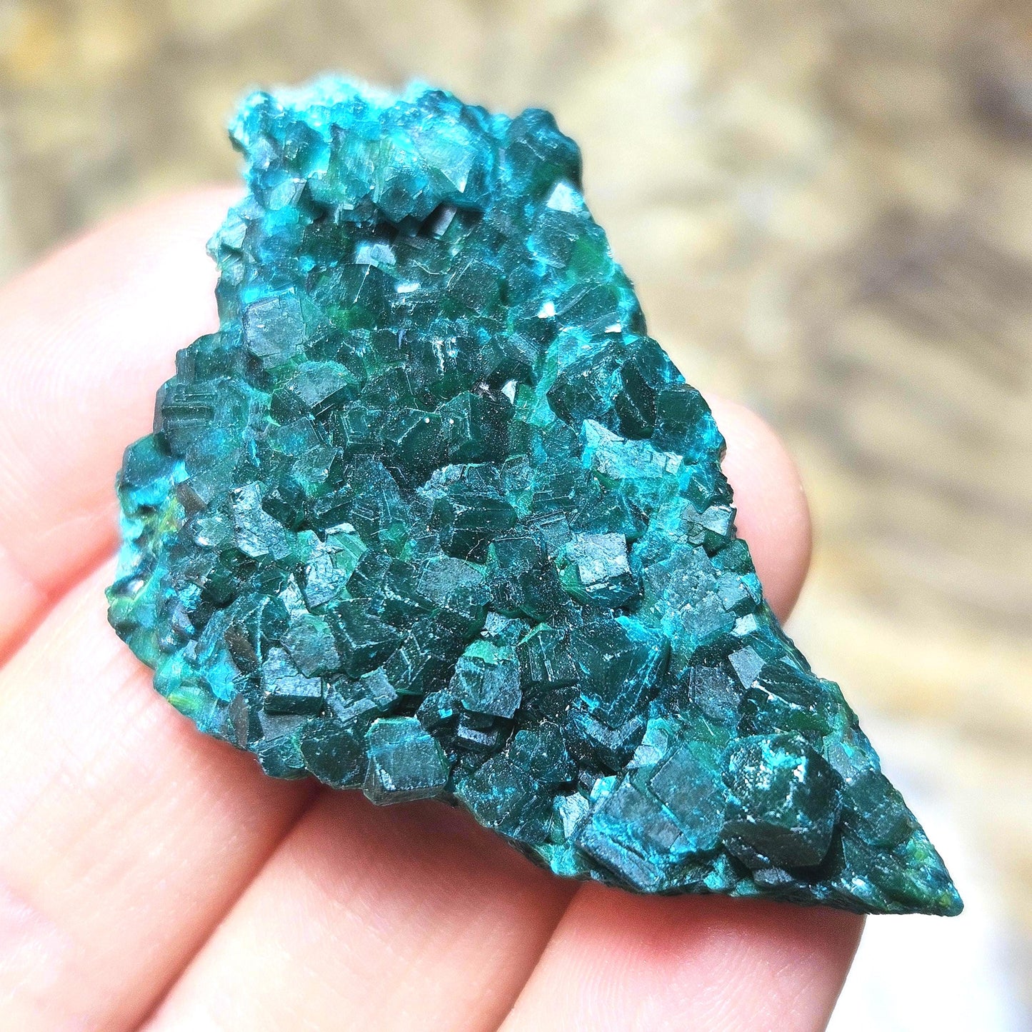 Dioptase Crystal Cluster 18.4g, Raw Dioptase Stone Specimen from Congo