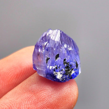 Indigo Tanzanite Crystal 3.3g, Raw Terminated Bi color Tanzanite Specimen