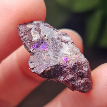 Raw Sugilite Crystal 4.0g, South African Fibrous Sugilite Specimen OLD STOCK