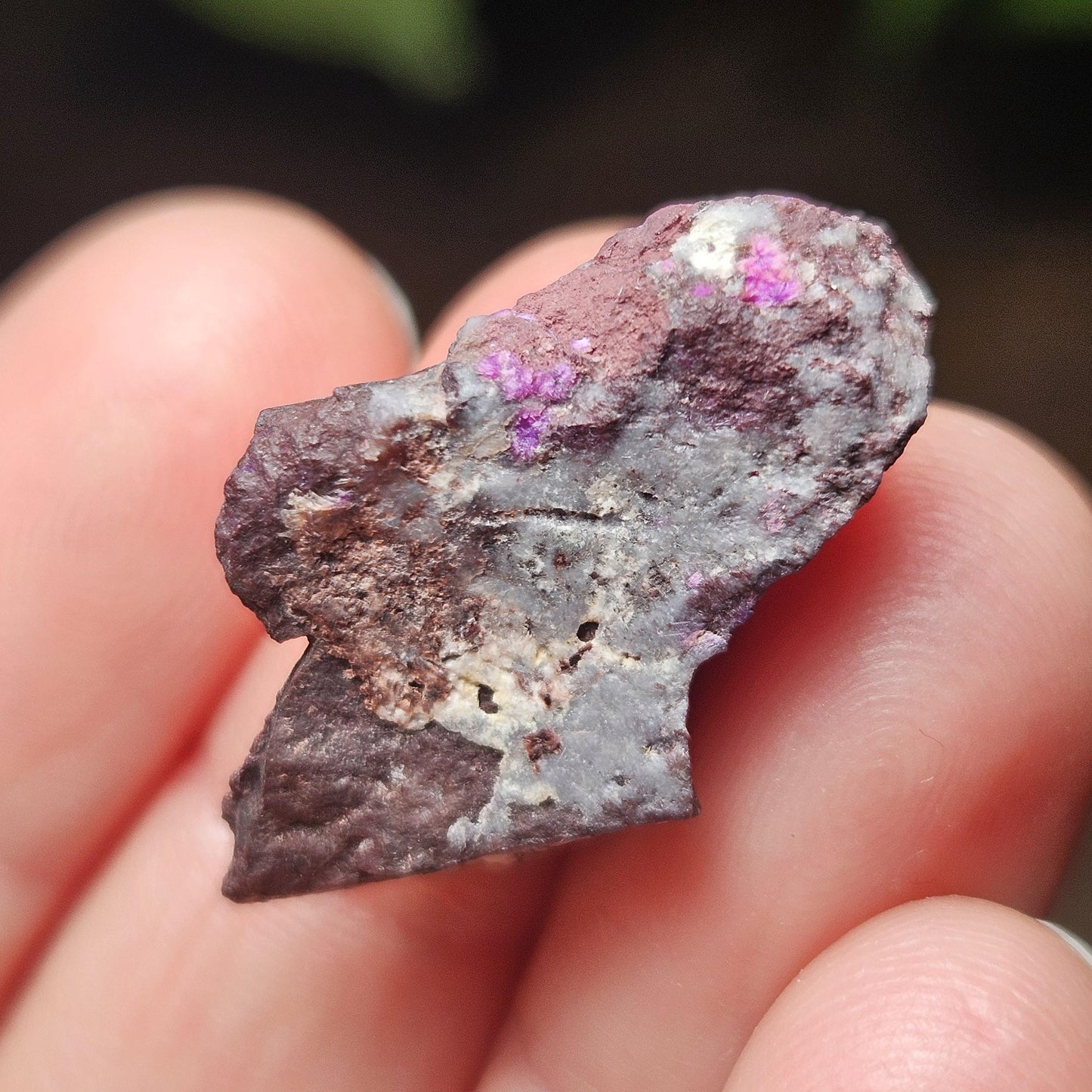 Raw Sugilite Crystal 4.0g, South African Fibrous Sugilite Specimen OLD STOCK