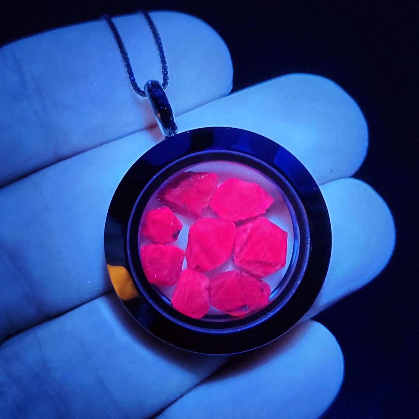 Record Keeper Ruby Crystal Pendant, Ruby Locket Necklace