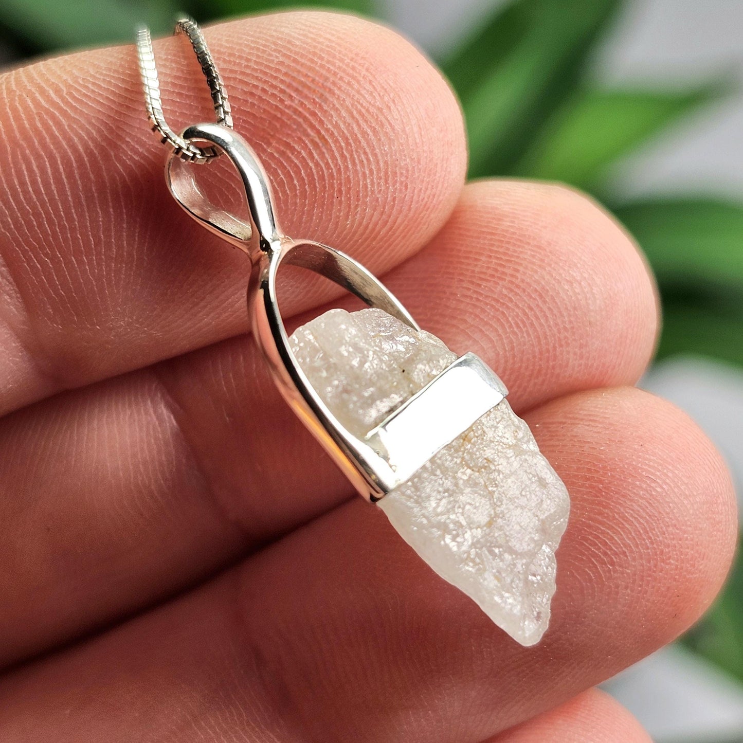 Phenacite Pendant, Nigerian Phenakite Crystal Sterling Silver Necklace