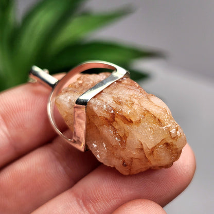 HUGE Phenacite Pendant 9.78g, Nigerian Phenakite Crystal Sterling Silver Necklace